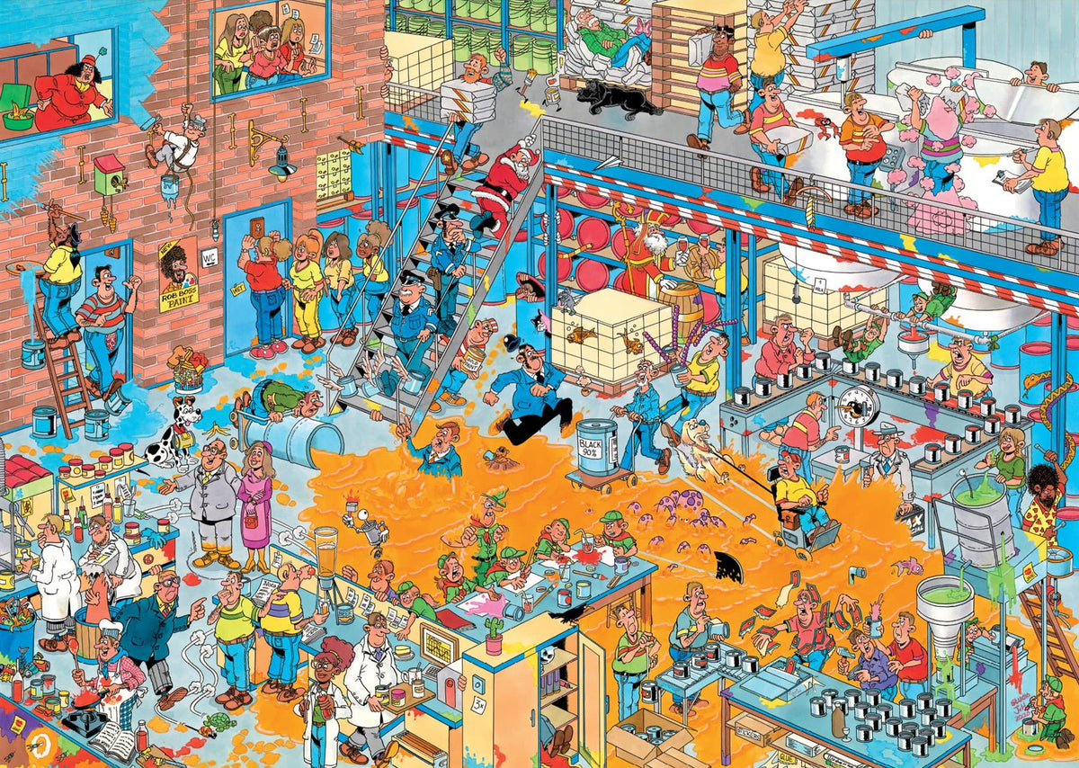 PRE-ORDER Jan Van Haasteren Suds Everwhere & A Splash of Colour 2 x 1000 Piece Jigsaw Puzzle