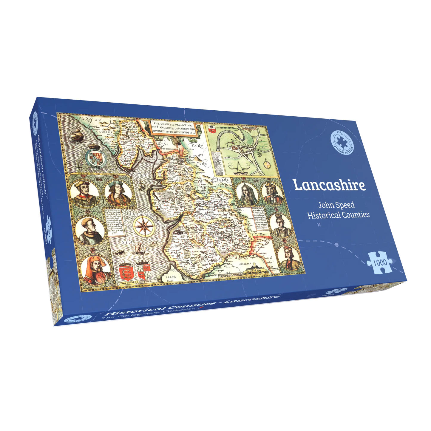 Puzzle 1000 pièces Carte historique du Lancashire (1610)