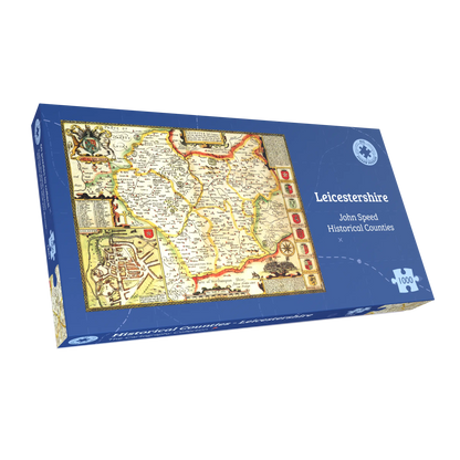 Puzzle 1000 pièces de la carte historique du Leicestershire (1610)