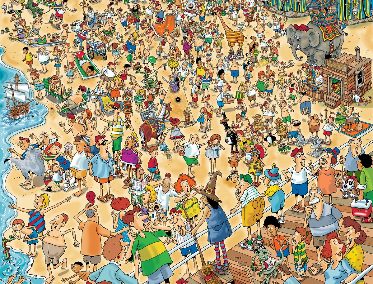 Tag am Strand – Len Epstein 1000-teiliges Puzzle