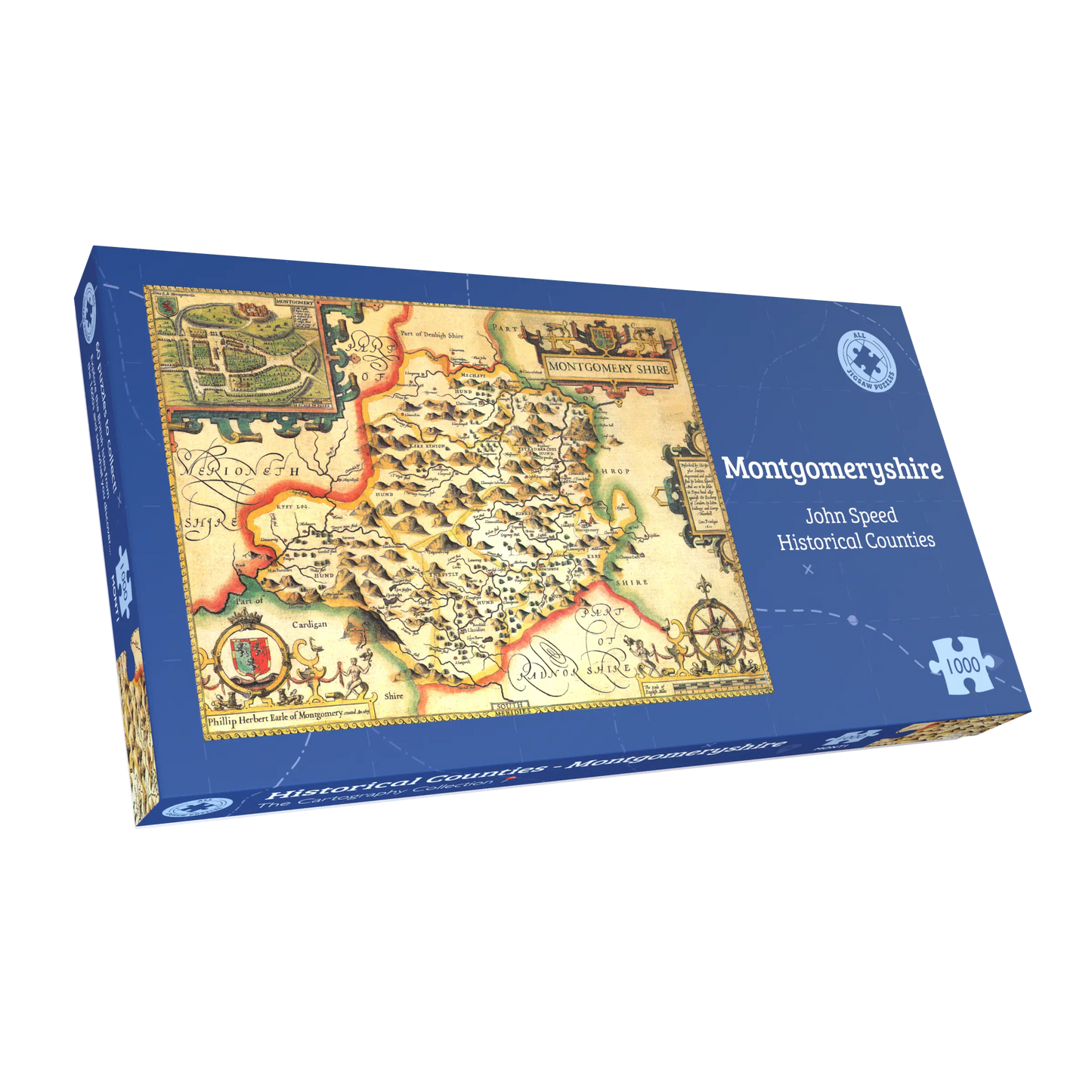 Montgomeryshire Historical Map 1000 Piece Jigsaw Puzzle (1610)