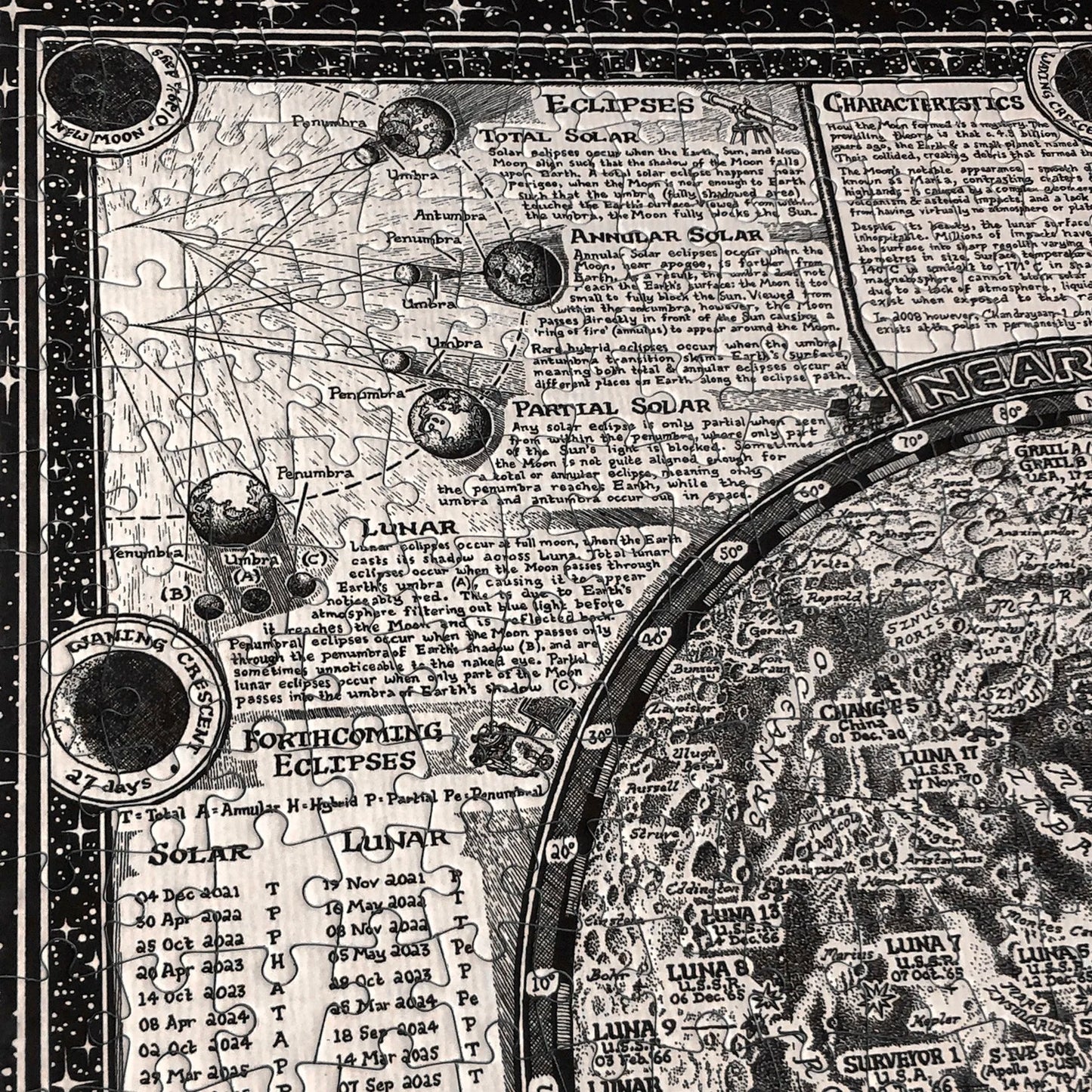 Moon Map 1000 Piece Jigsaw Puzzle