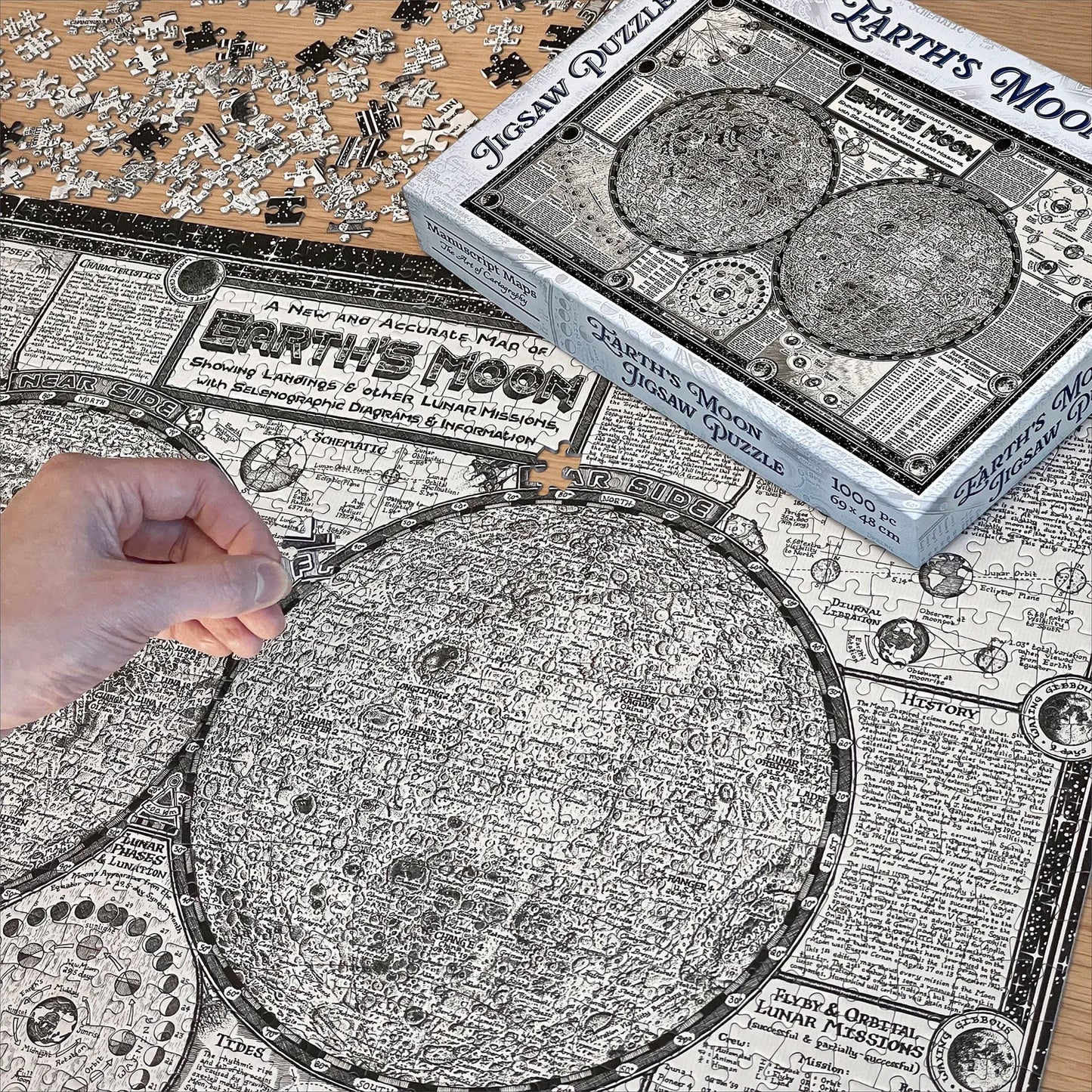 Moon Map 1000 Piece Jigsaw Puzzle