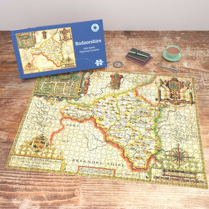 Radnorshire Historische Karte 1000-teiliges Puzzle (1610)