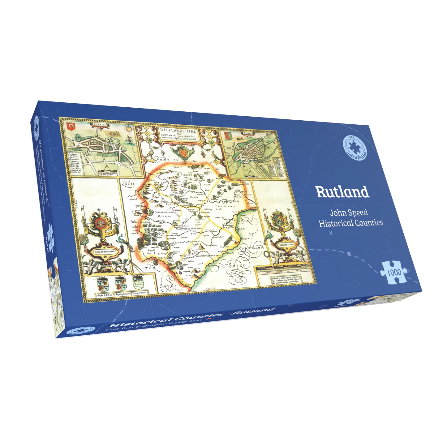 Puzzle 1000 pièces de la carte historique de Rutland (1610)