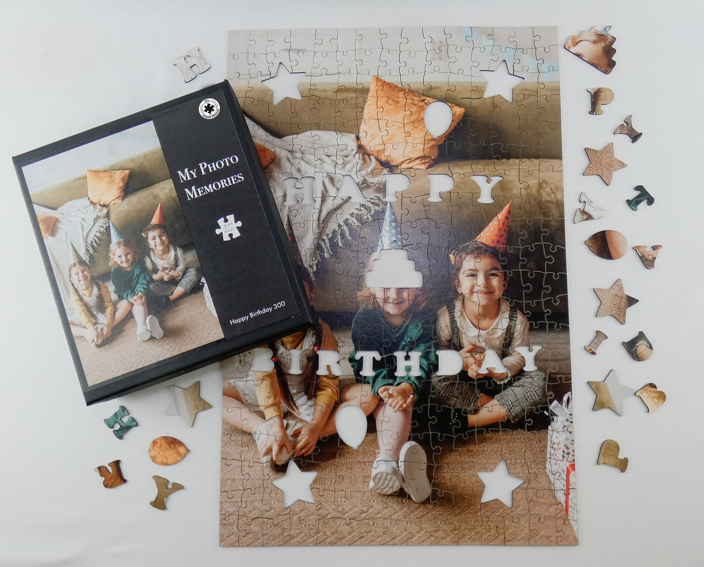 Mes souvenirs photo - Joyeux anniversaire - Puzzle en bois de 300 pièces