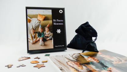Mes souvenirs photo - Joyeux anniversaire - Puzzle en bois de 300 pièces