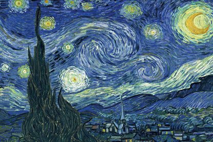 Starry Night by Vincent van Gogh 300 Piece Wooden Jigsaw Puzzle