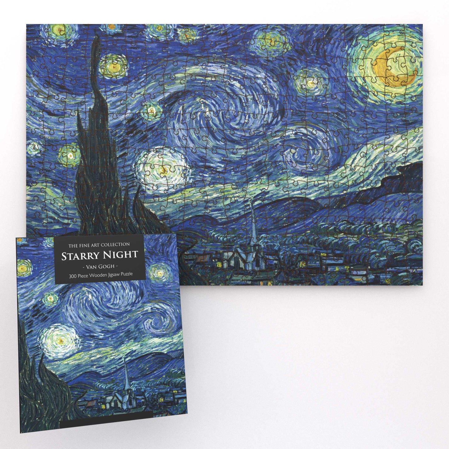 Starry Night by Vincent van Gogh 300 Piece Wooden Jigsaw Puzzle
