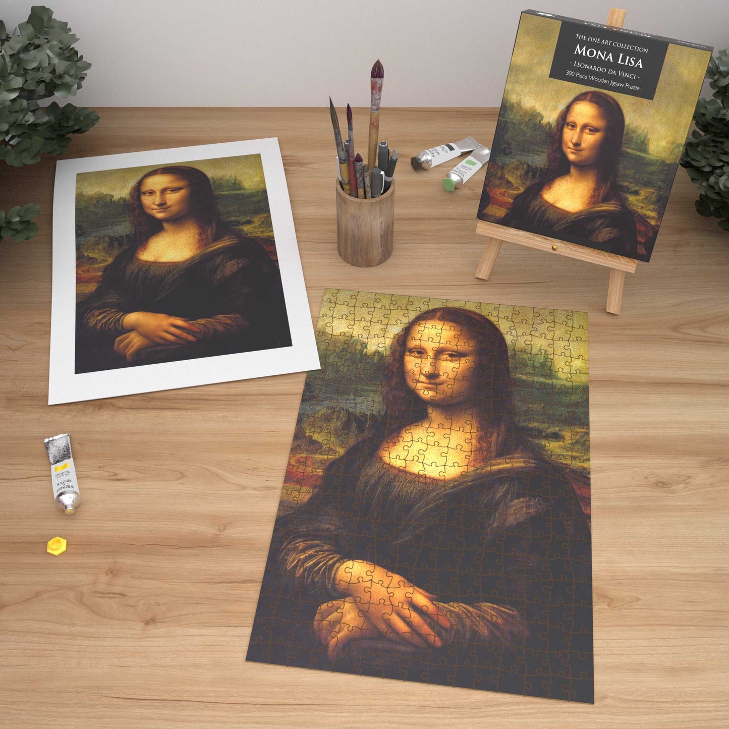 Puzzle en bois 300 pièces Mona Lisa de Léonard de Vinci