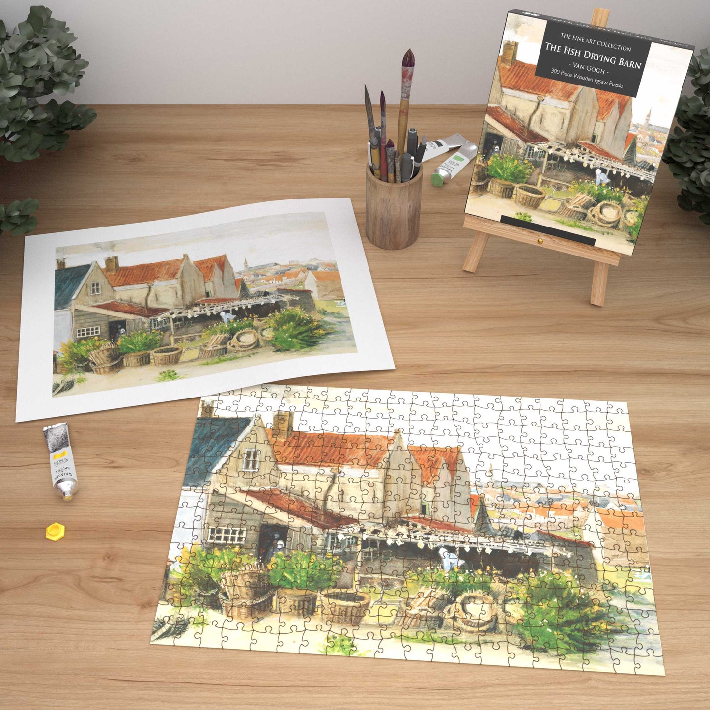 Die Fischtrocknungsscheune von Van Gogh, 300-teiliges Holzpuzzle