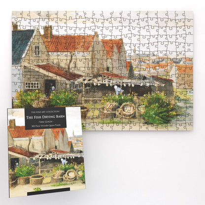 Die Fischtrocknungsscheune von Van Gogh, 300-teiliges Holzpuzzle