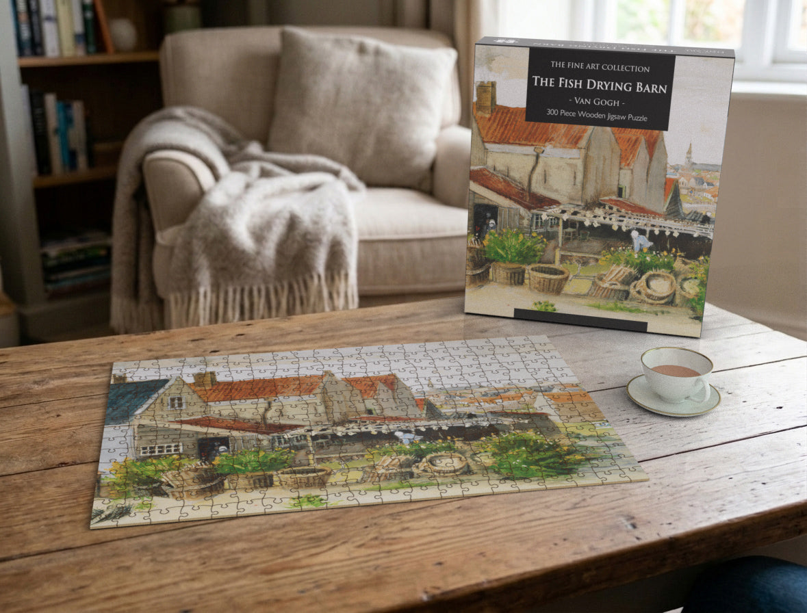 Die Fischtrocknungsscheune von Van Gogh, 300-teiliges Holzpuzzle