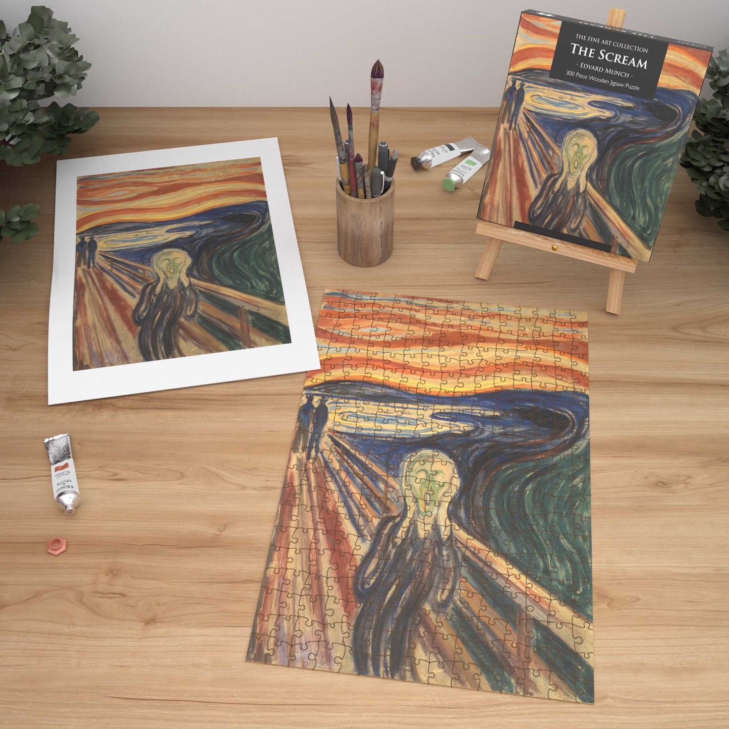 Puzzle en bois de 300 pièces Le Cri d'Edvard Munch