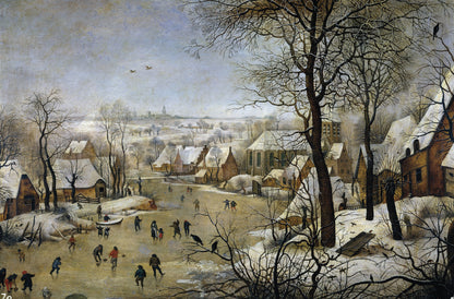 Paysage d'hiver avec un piège à oiseaux - Puzzle en bois de 300 pièces
