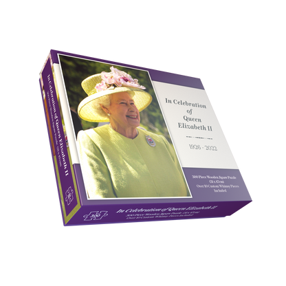 Puzzle en bois de 300 pièces « En hommage à la reine Elizabeth II »