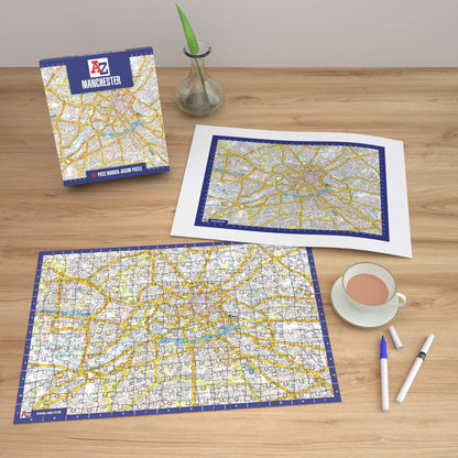 A-Z Map of Manchester 1000 or 300 Piece Jigsaw