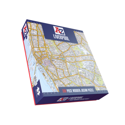 Puzzle mit 1000 Teilen, Karte von Liverpool von A bis Z