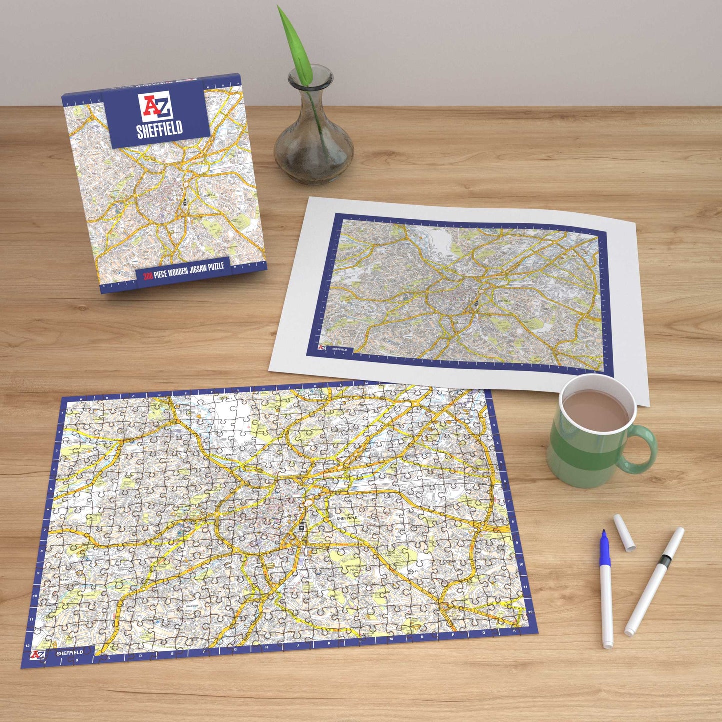 A-Z Map of Sheffield 1000 or 300 Piece Jigsaw