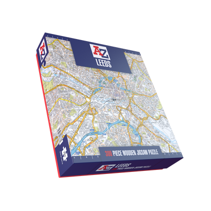 Puzzle mit 1000 Teilen, Karte von Leeds von A bis Z