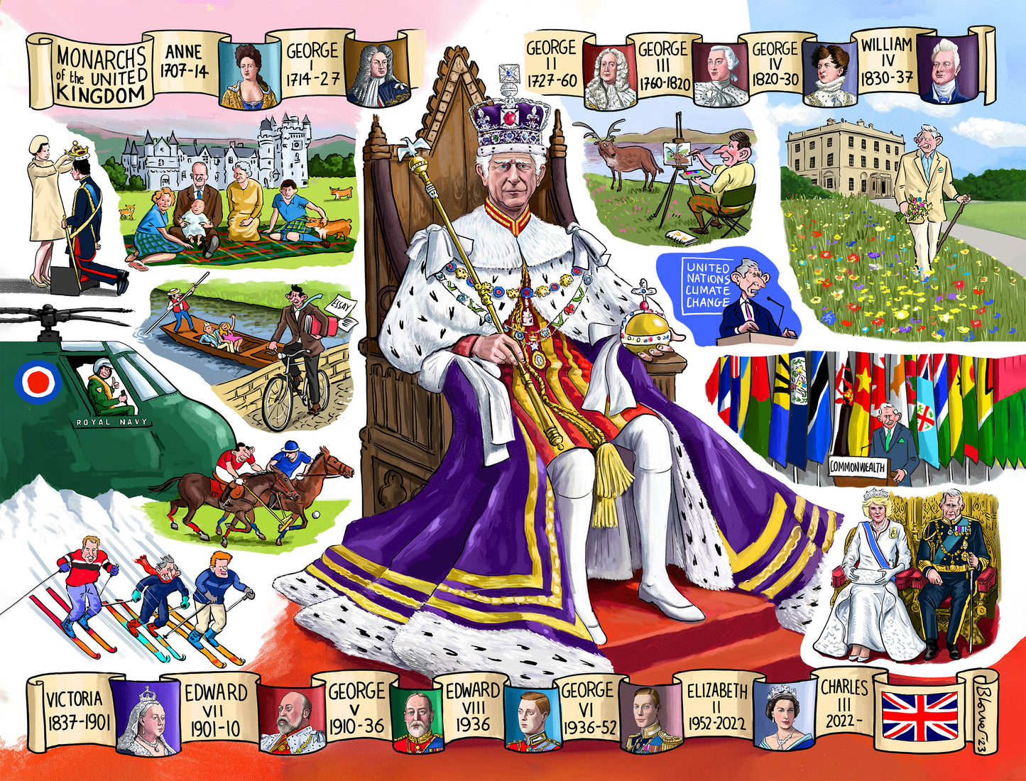 King Charles III Coronation According to Blower 1000 or 300 Piece Jigsaw Puzzle