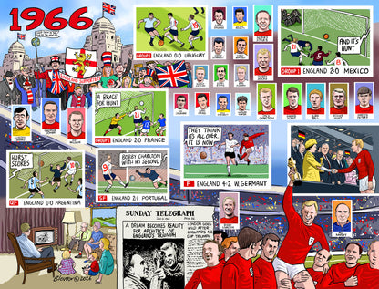 Daily Telegraph 1966 England's Road to Victory - According to Blower 1000 Piece Jigsaw Puzzle