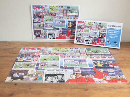 Daily Telegraph 1966 England's Road to Victory - According to Blower 1000 Piece Jigsaw Puzzle