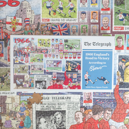 Daily Telegraph 1966 England's Road to Victory - According to Blower 1000 Piece Jigsaw Puzzle