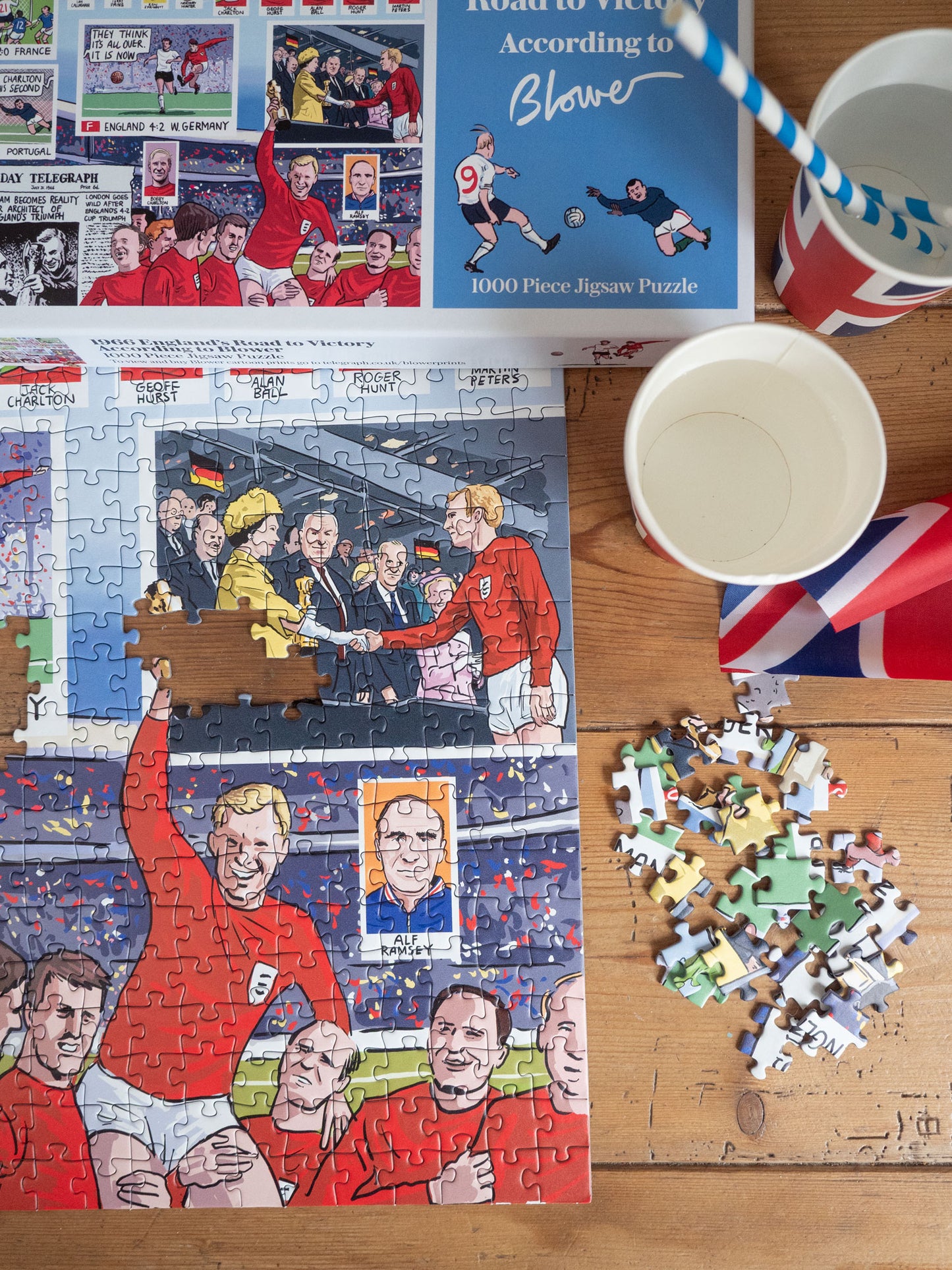 PRE-ORDER Daily Telegraph 1966 England's Road to Victory - According to Blower 1000 Piece Jigsaw Puzzle