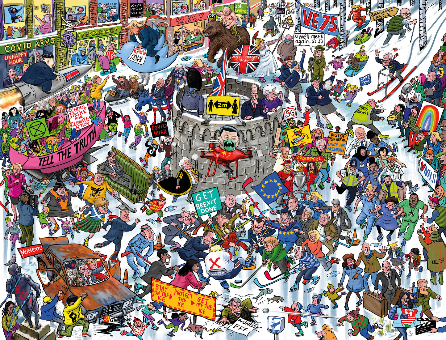 2020 According to Blower 1000 or 300 Piece Jigsaw Puzzle