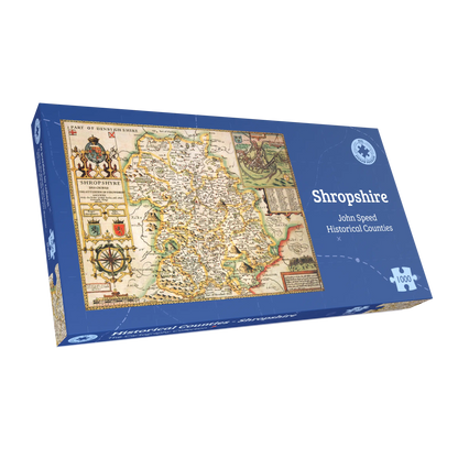 Puzzle 1000 pièces de la carte historique du Shropshire (1610)