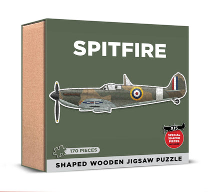 Spitfire Shaped 170 Piece Wooden Jigsaw Puzzle