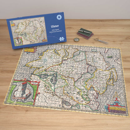 Puzzle 1000 pièces de la carte historique de l'Ulster (1610)