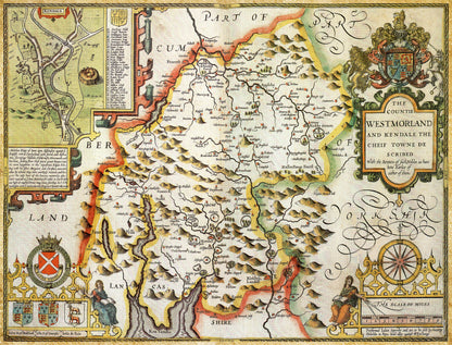 Historische Karte von Westmoreland, 1000-teiliges Puzzle (1610)