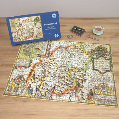 Historische Karte von Westmoreland, 1000-teiliges Puzzle (1610)