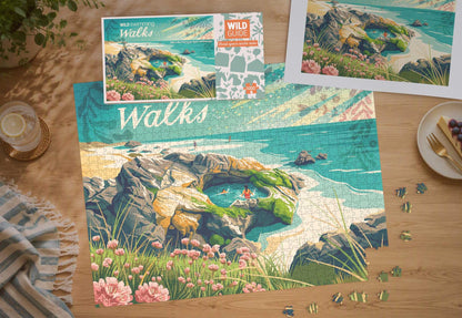 Wild Swimming Blue Pool Corner, Gower and Glamorgan 1000 Piece Jigsaw Puzzle