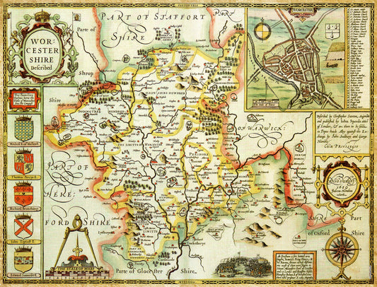 Worcestershire Historical Map 1000 Piece Jigsaw Puzzle (1610)