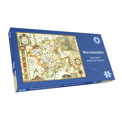 Puzzle 1000 pièces de la carte historique du Worcestershire (1610)