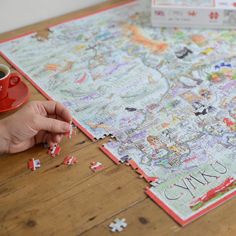 Witzige Landkarte Von Sussex Puzzle – 1000 Teile, 66x50 Cm, Lustiges Kunstwerk Von Tim Bulmer