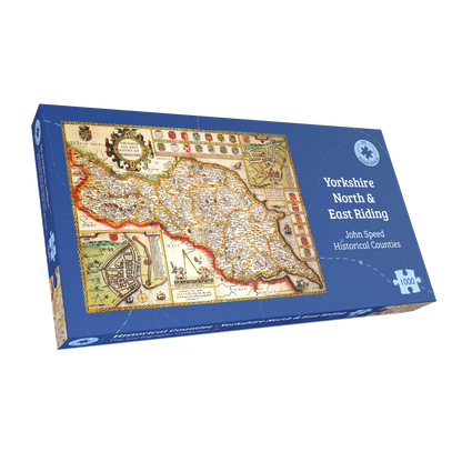 Yorkshire North &amp; East Riding Karte, 1000-teiliges Puzzle (1610)