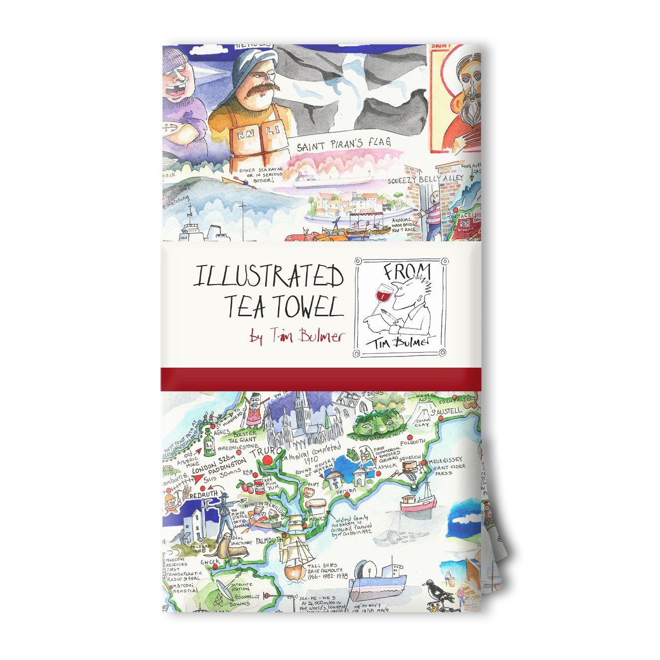 Tim Bulmer Illustrated Tea Towels Cornwall