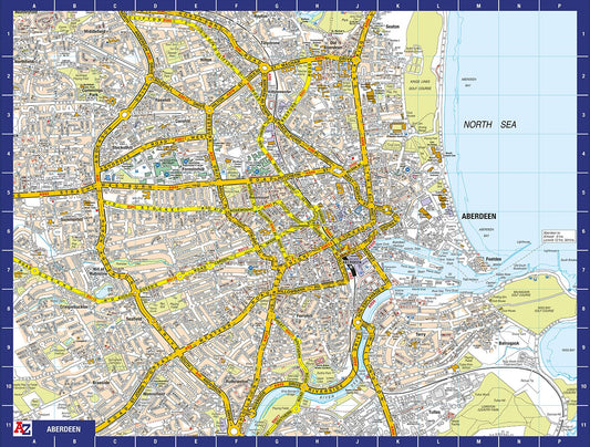 Puzzle 1000 pièces de la carte d'Aberdeen de A à Z