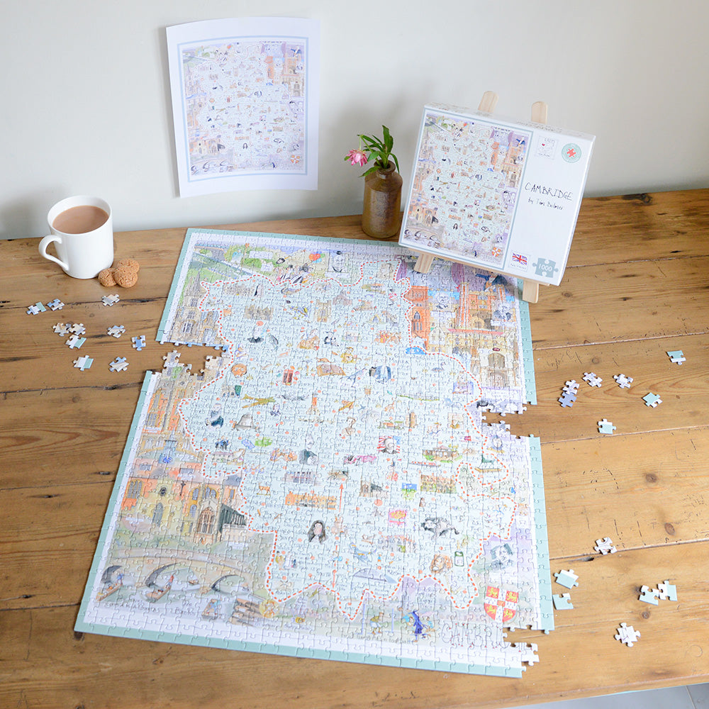 Tim Bulmer S Map Of Cambridge 1000 Piece Jigsaw Puzzle All Jigsaw Puzzles Ajp Tim Bulmer Map Of Cambridge 1000piece AJP13547 Lifestyle 4 