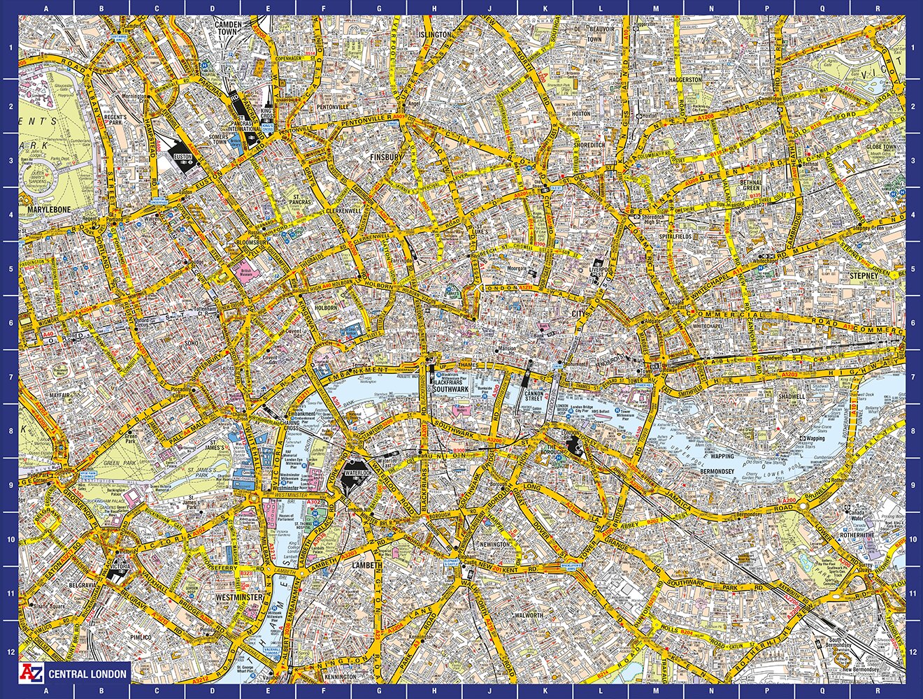 Puzzle de 1000 pièces avec carte de Londres de A à Z