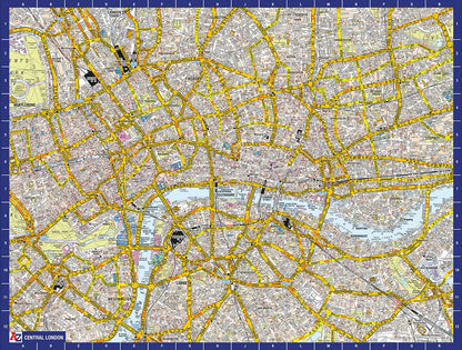 Puzzle de 1000 pièces avec carte de Londres de A à Z