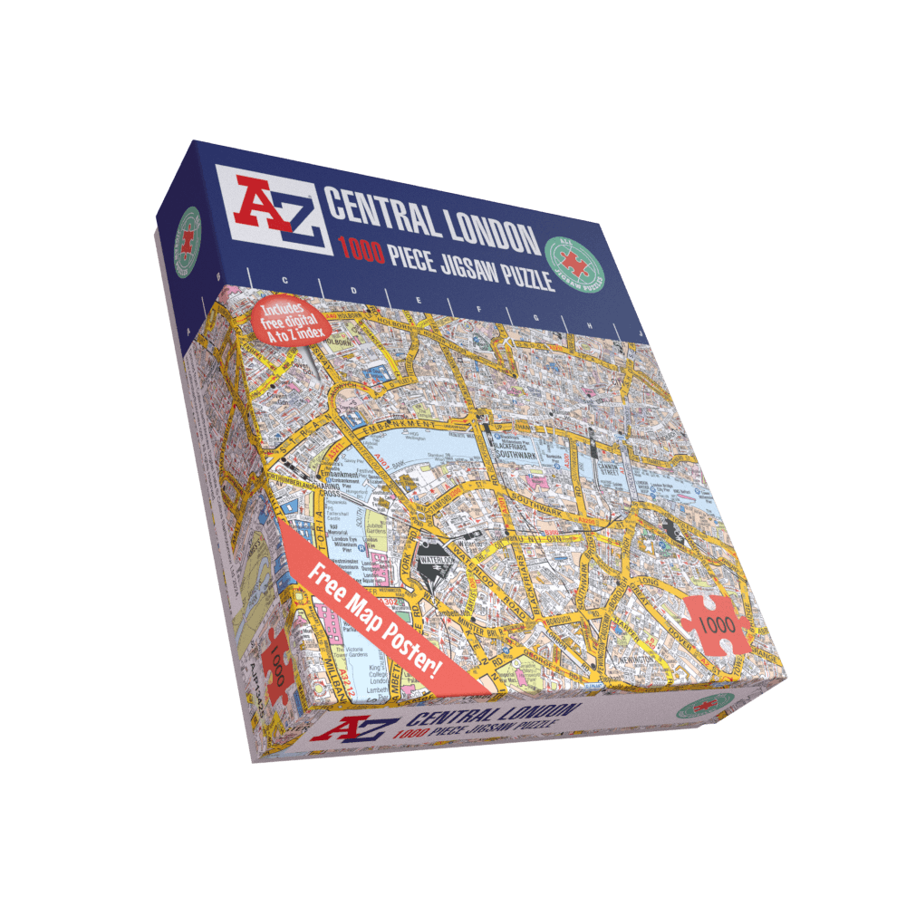 Puzzle de 1000 pièces avec carte de Londres de A à Z