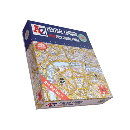 Puzzle de 1000 pièces avec carte de Londres de A à Z