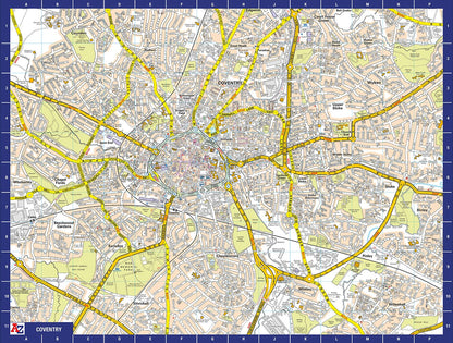 Puzzle 1000 pièces de la carte de Coventry de A à Z