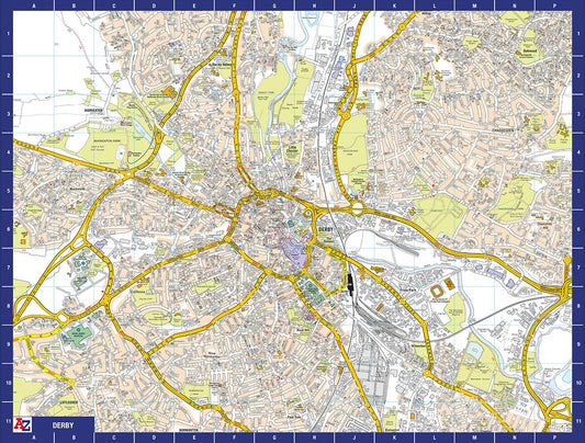 Puzzle 1000 pièces de la carte de Derby de A à Z