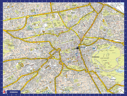 Puzzle mit 1000 Teilen, Karte von Edinburgh von A bis Z